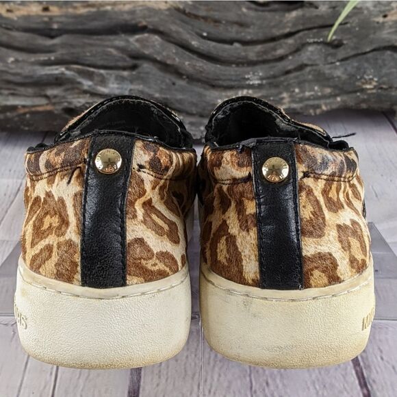 Michael Kors Keaton Leopard Calf Hair Slip-On Sneaker - Picture 5 of 11
